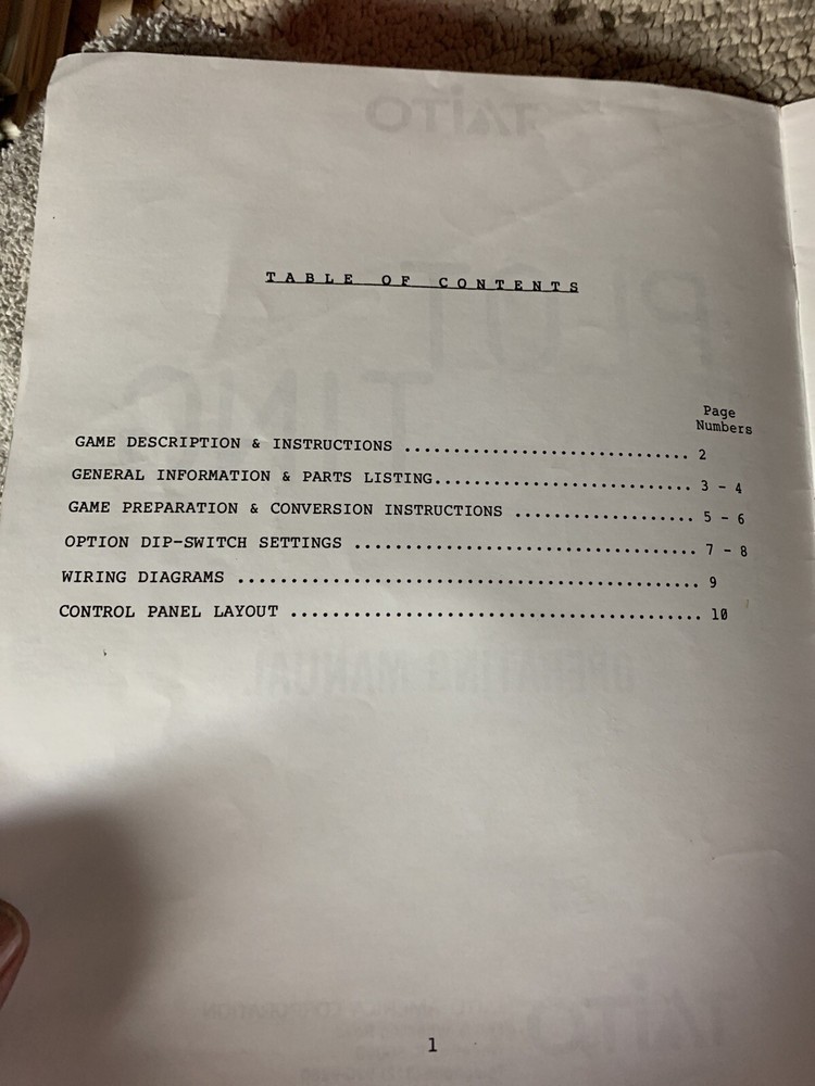 original Plotting Taito Arcade Video Game manual