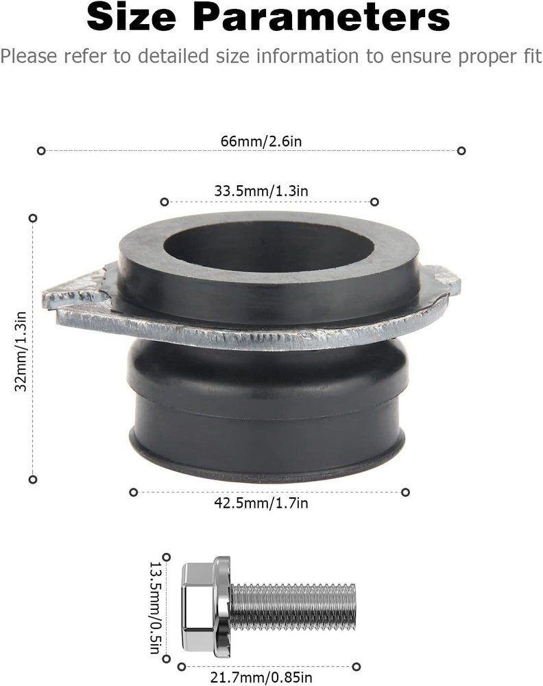 Flex Coupler 75499 Garbage Disposal Replacement Anti-Vibration Tailpipe Mount