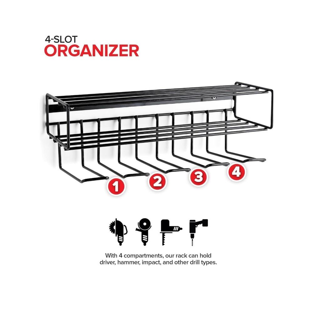 Heavy Duty Power Tool Organizer Garage Shelf