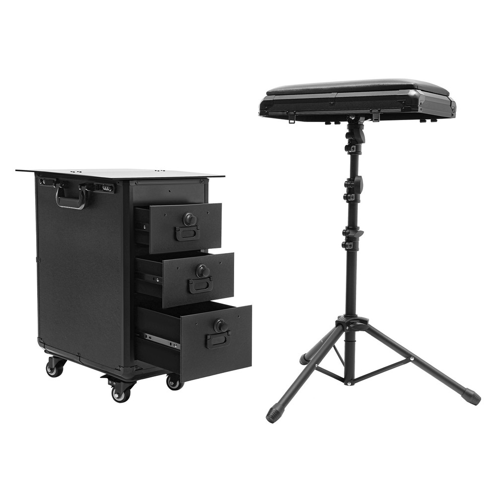 Rolling Makeup Case, Makeup Case with 4 Universal Wheels Combination Lock