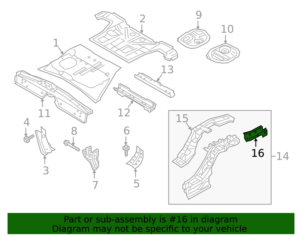 Genuine Mitsubishi Rail End 75522W060P