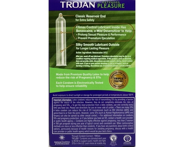 Trojan Extended Pleasure - 12 count - Condoms