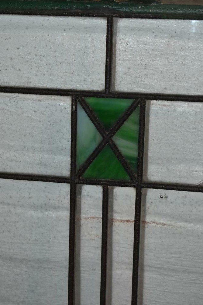 Arts & Crafts Leaded Glass Window 32" x 55"