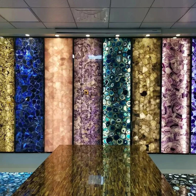 Agate Coffee Table – Premium Designer Cocktail Table, Handmade Gemstone Living