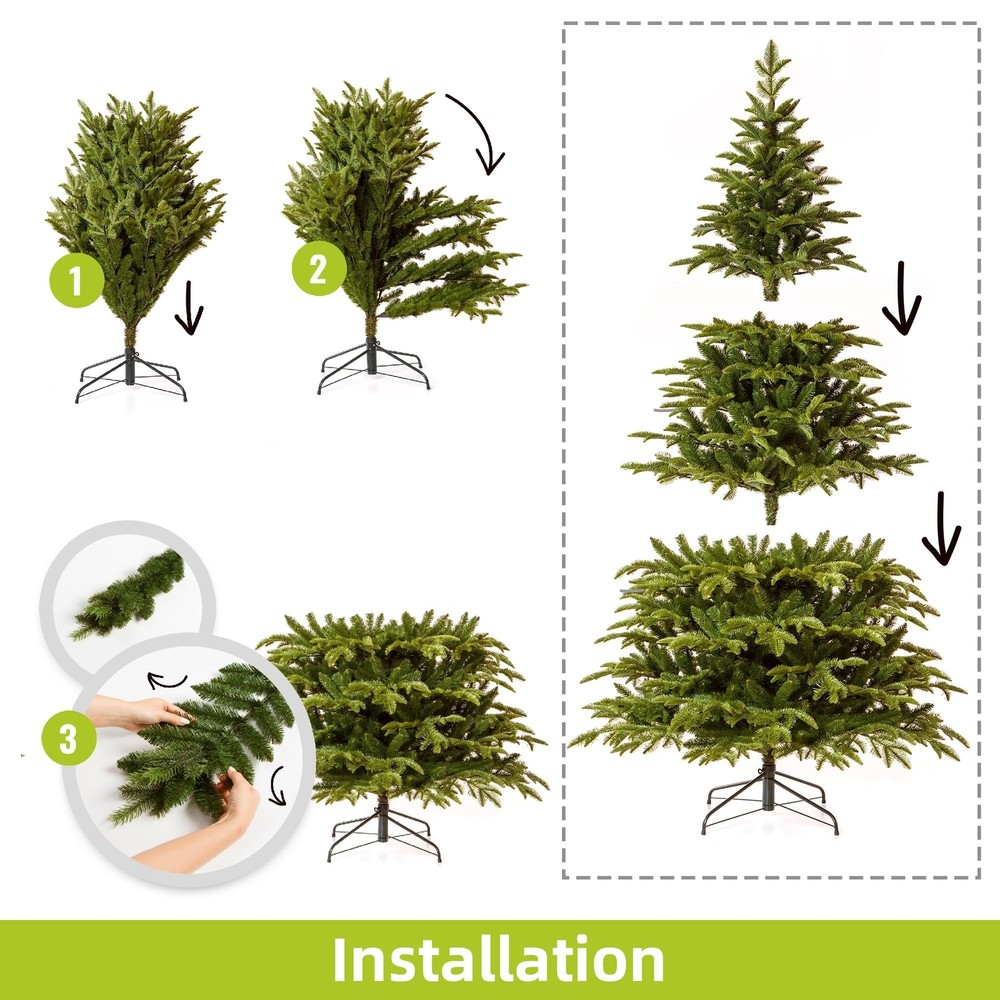 6FT Smart Prelit Christmas Tree DIY Color Changing, Artificial Christmas Tree...