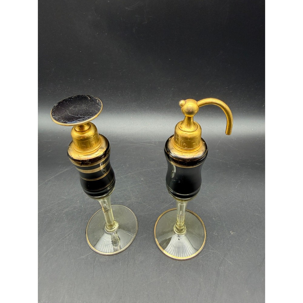 Antique DeVilbiss Art Deco Perfume Atomizer and Dauber Set 1930's