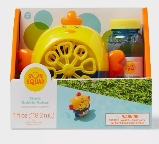 sun squad chick bubble maker with 4 oz bubble solution