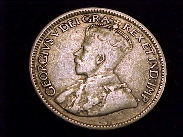 1928 Canada 10 Cent, Very Good grade