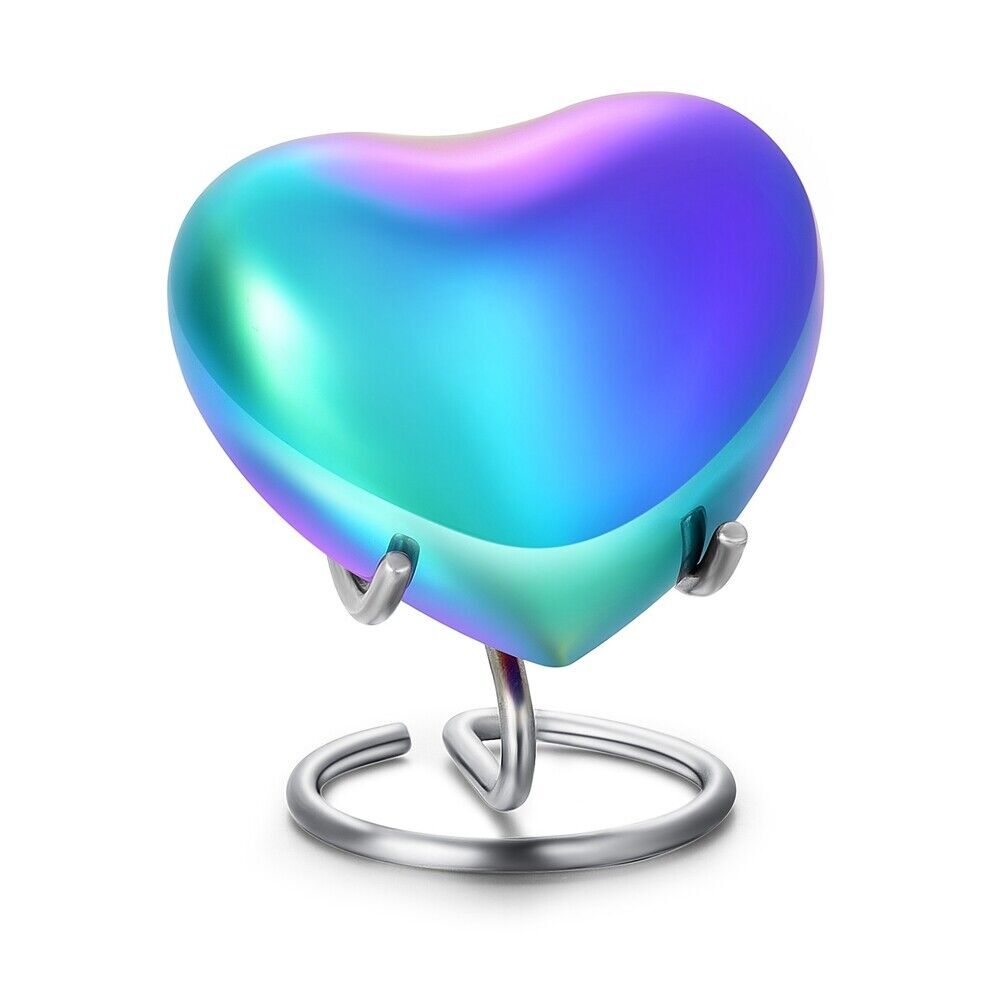 Customize Heart Cremation Urn Jar Holder Keepsake for Human Memorial Pet Ashes