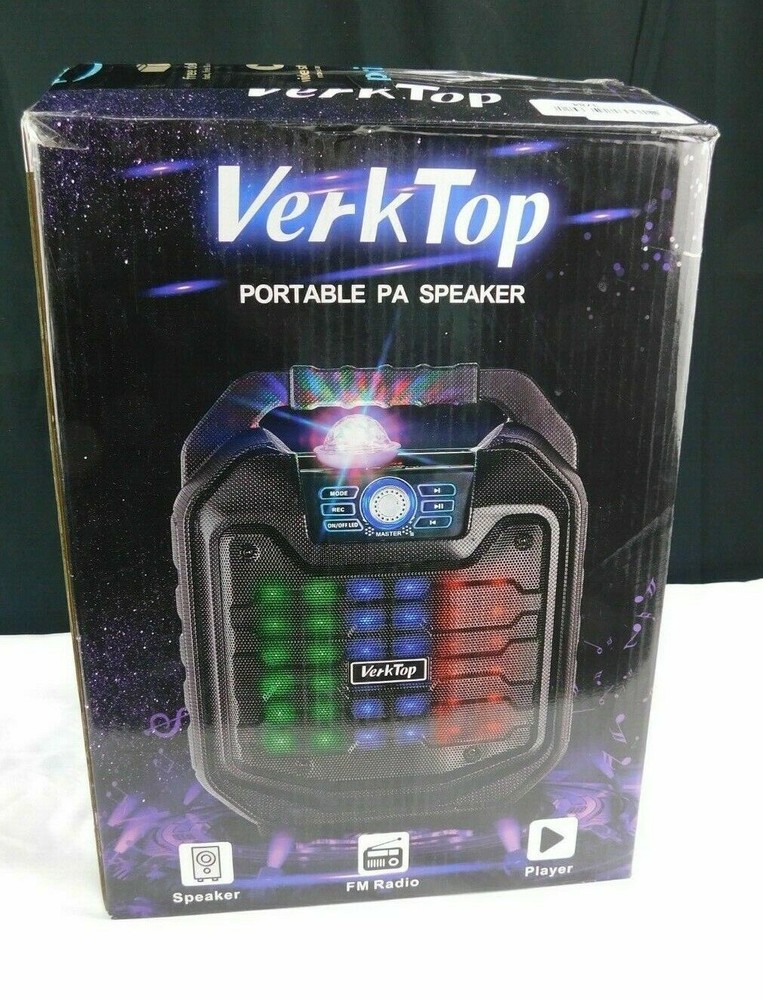 VerkTop Portable Speaker with Microphone - Black