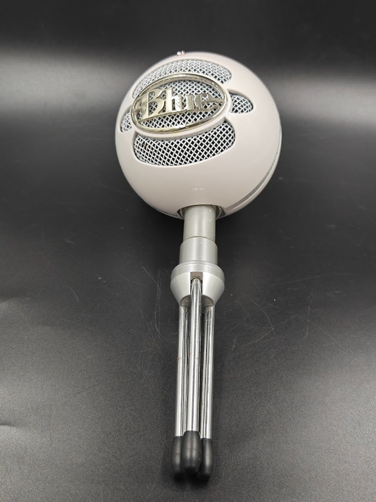 Blue Snowball Ice Microphone - White Used, Working