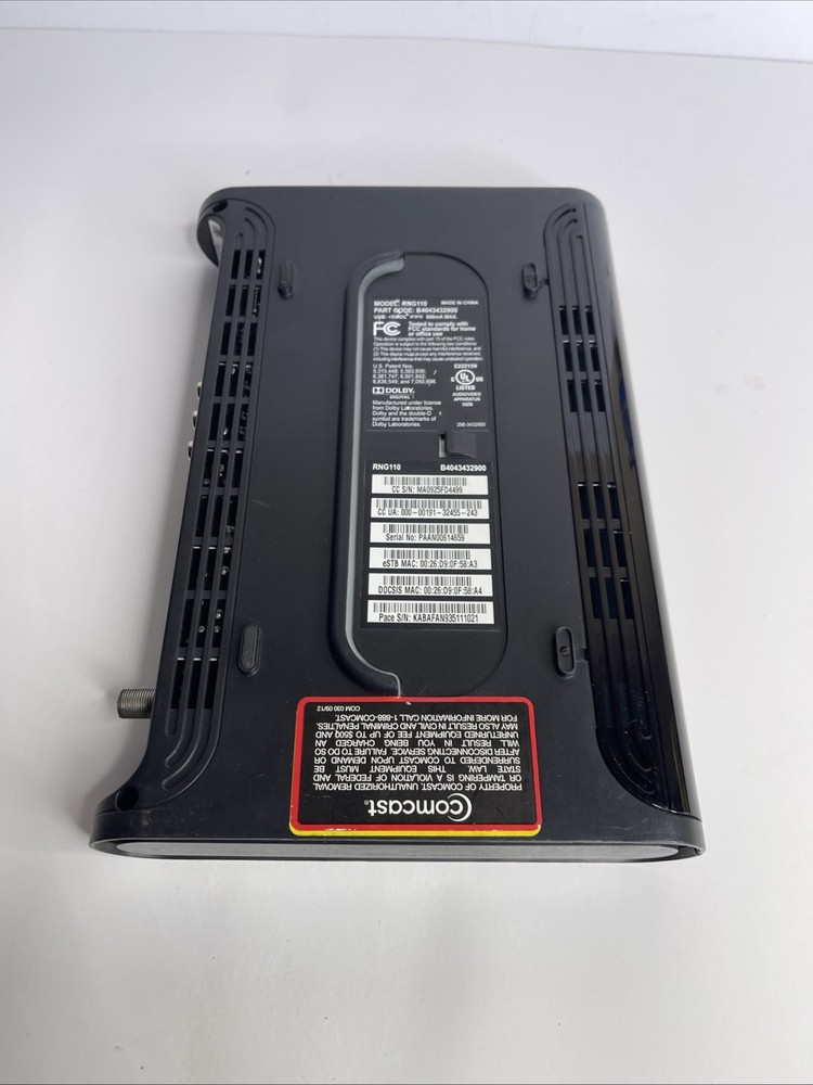 Comcast Xfinity RNG110 Cable Box, No Adapter. No Remote