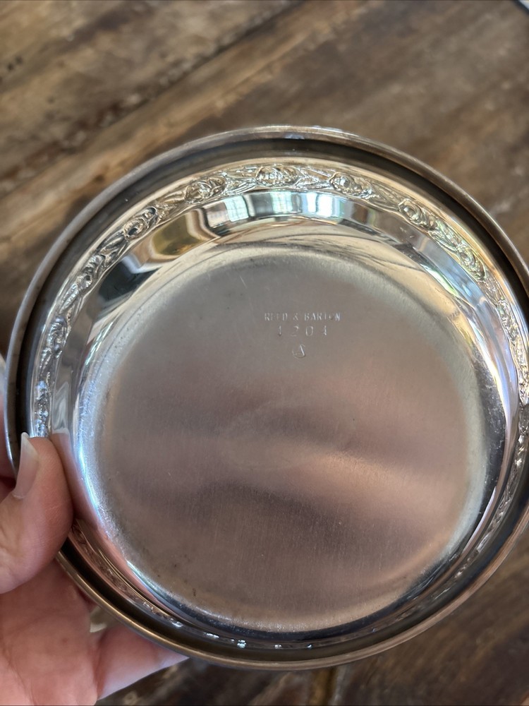 Reed & Barton Classic Rose Sterling Silver Nut Dish
