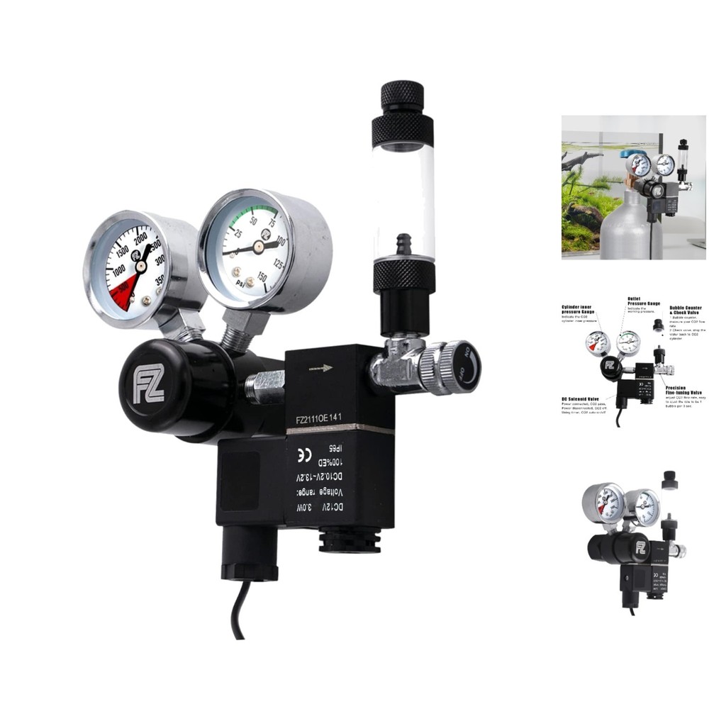 Efficient Aquarium CO2 Delivery - DC Regulator with Check Valve & Tools Included