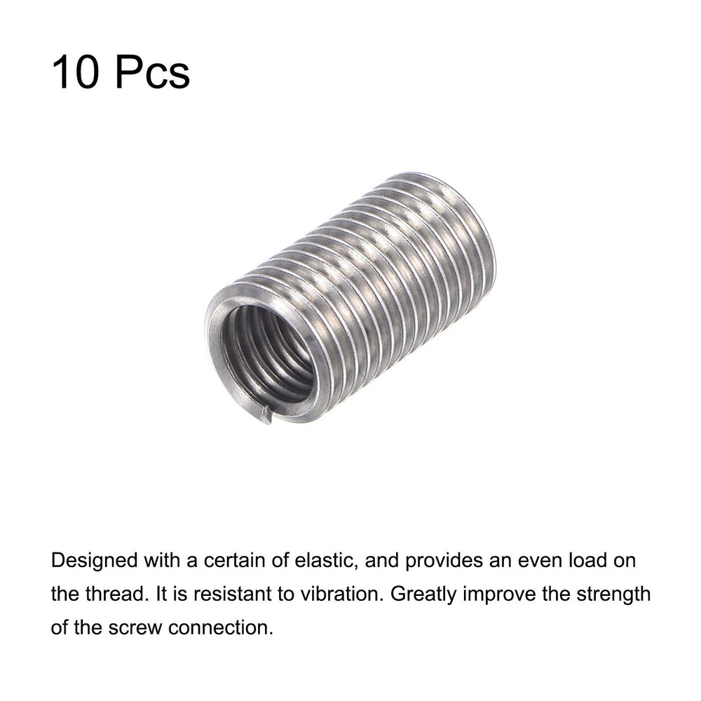 10pcs 5/16-18 UNC 3.0D 304 Stainless Steel Wire Thread Insert Threaded Sleeve