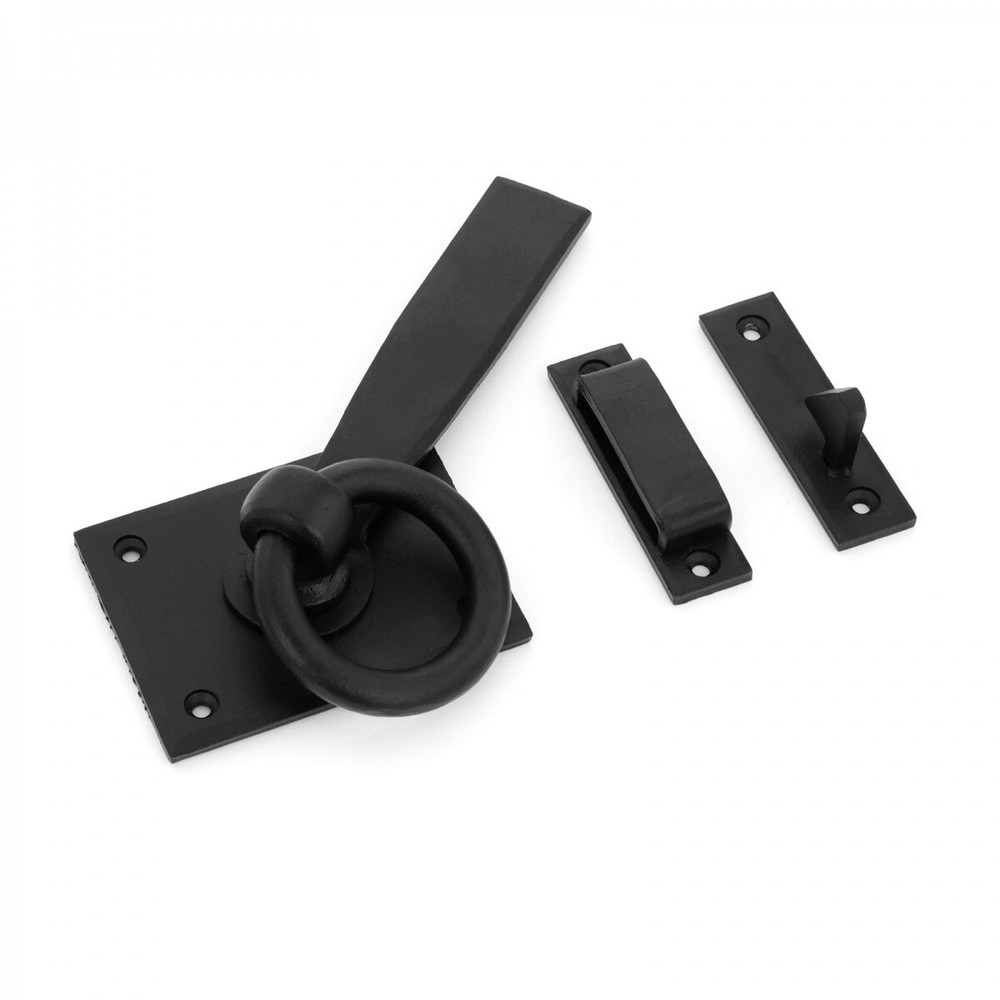 Bar Handforged Rectangular Base Gate Latch Casting 8" Black Powder