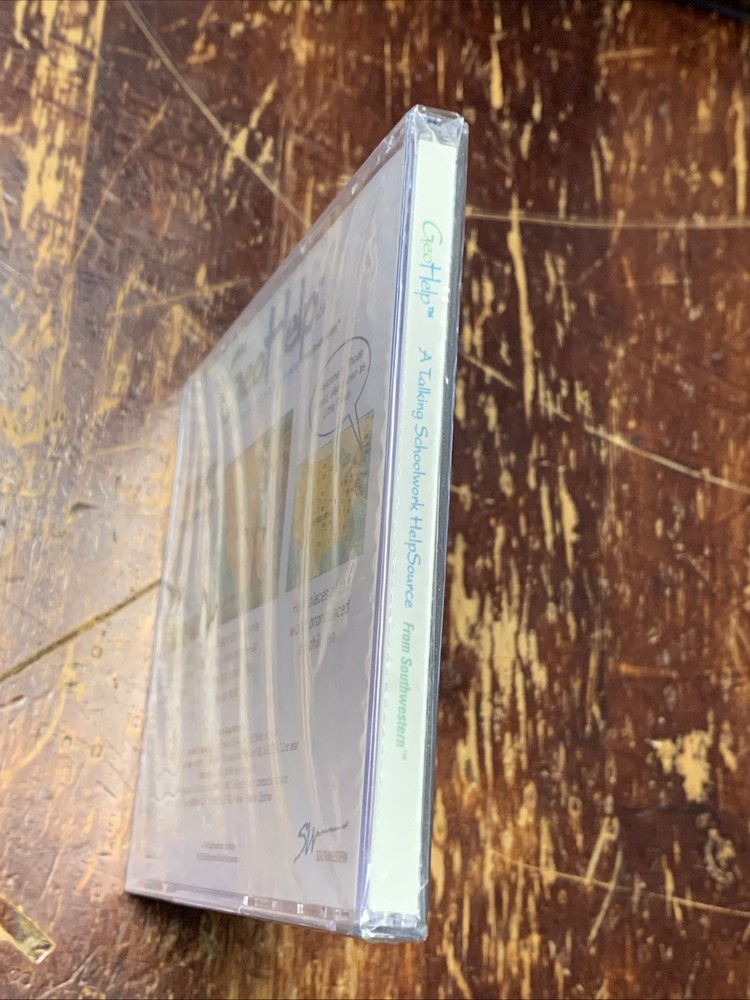 1998 GeoHelp - A Talking Schoolwork Help Source VTG. Computer Disc - Windows New