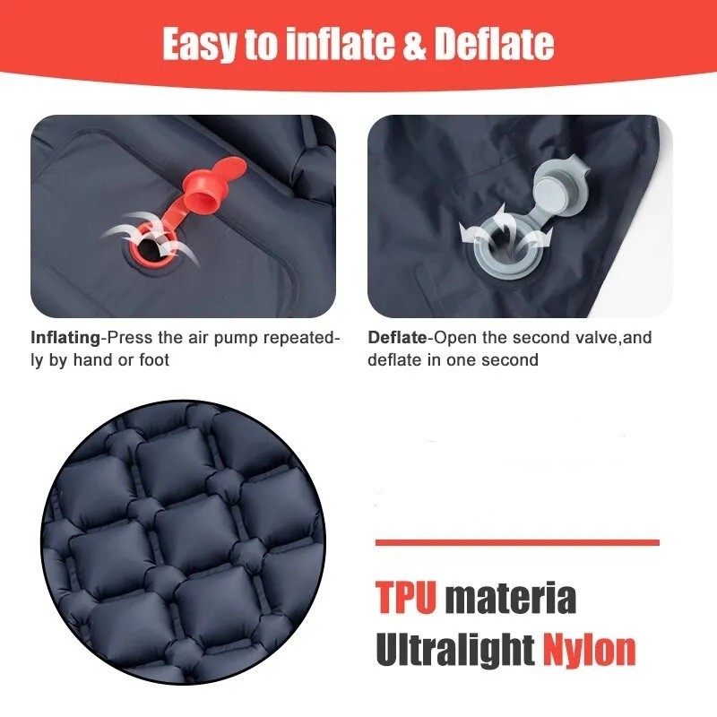 Camping Sleeping Pad, Air Mattress - Gray