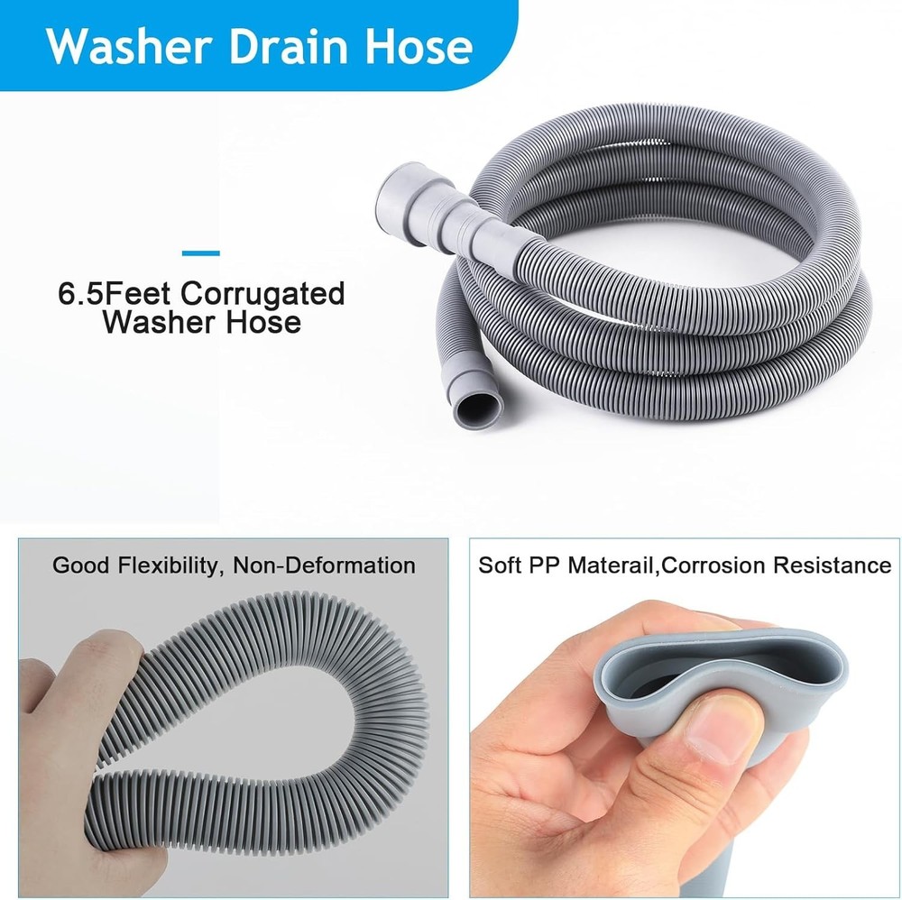 Washing Machine Drain Hose, Universal Dishwasher Hose White