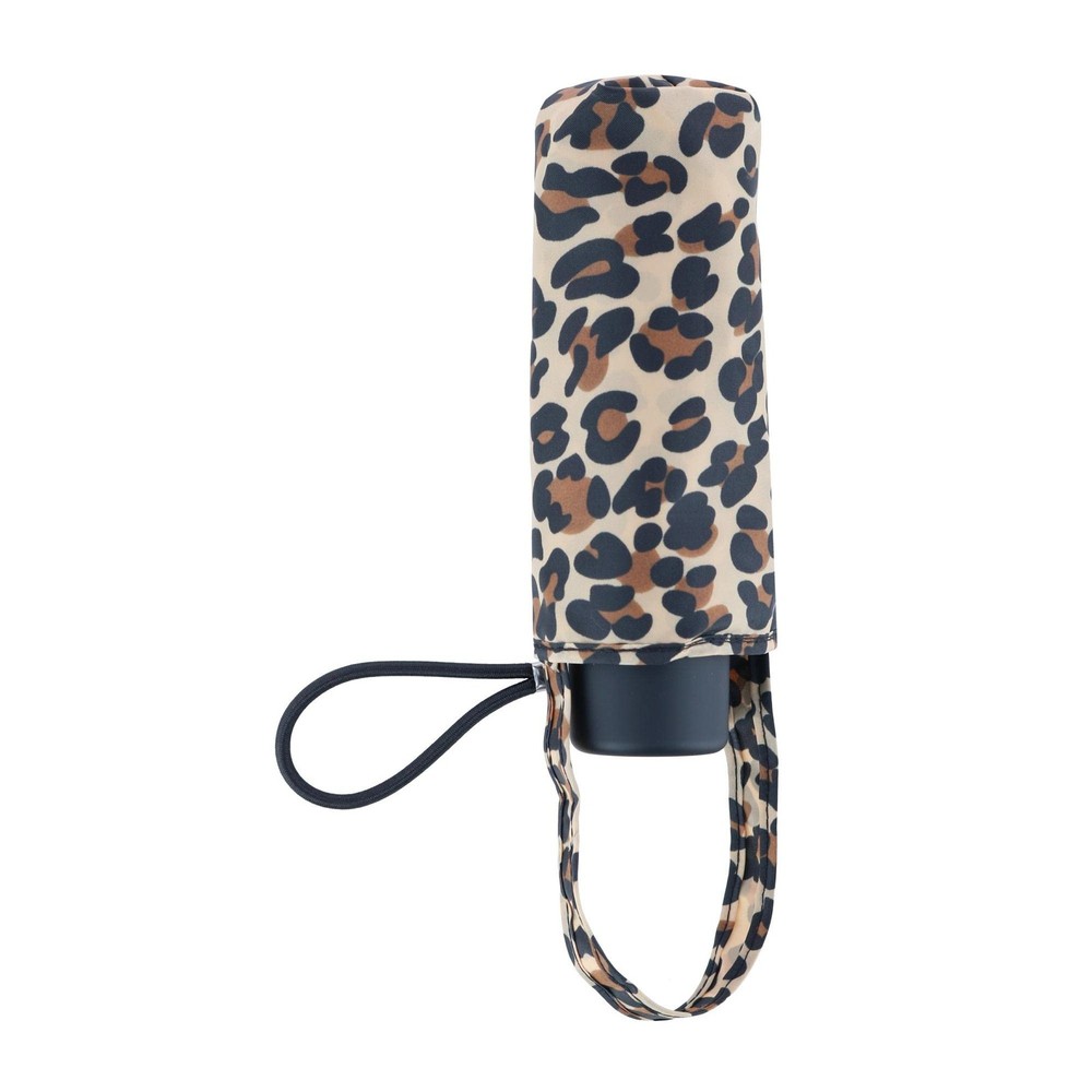 Mini Manual Open Close Umbrella With Neverwet Leopard Spot - 8407