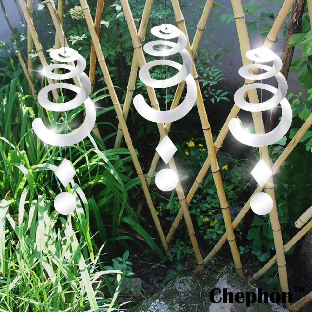 Bird Spiral Spinner Reflectors with Reflective Scare Discs - Decorative Bird ...