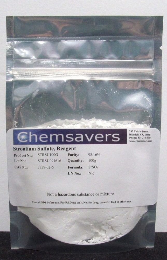 Strontium Sulfate, Reagent, 98.16%, 100g