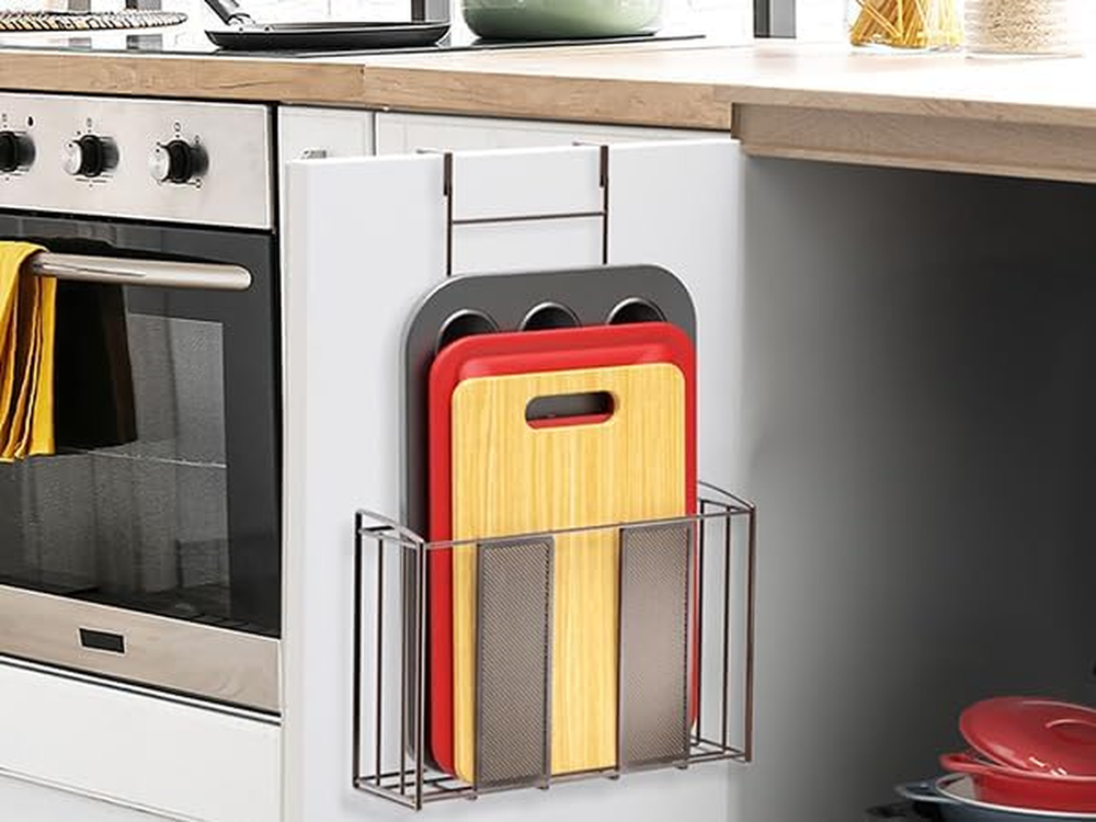 over Cabinet Door Organizer, Mesh Bronze