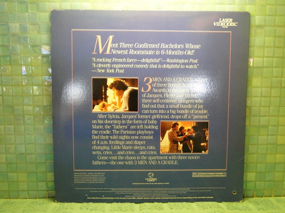 3 Men And A Cradle Laserdisc -EXTRA LDs SHIP FREE