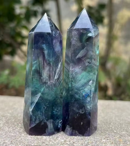 Rainbow Fluorite AAA Exceptional High Grade Quality with Fire Flash Prism Tower