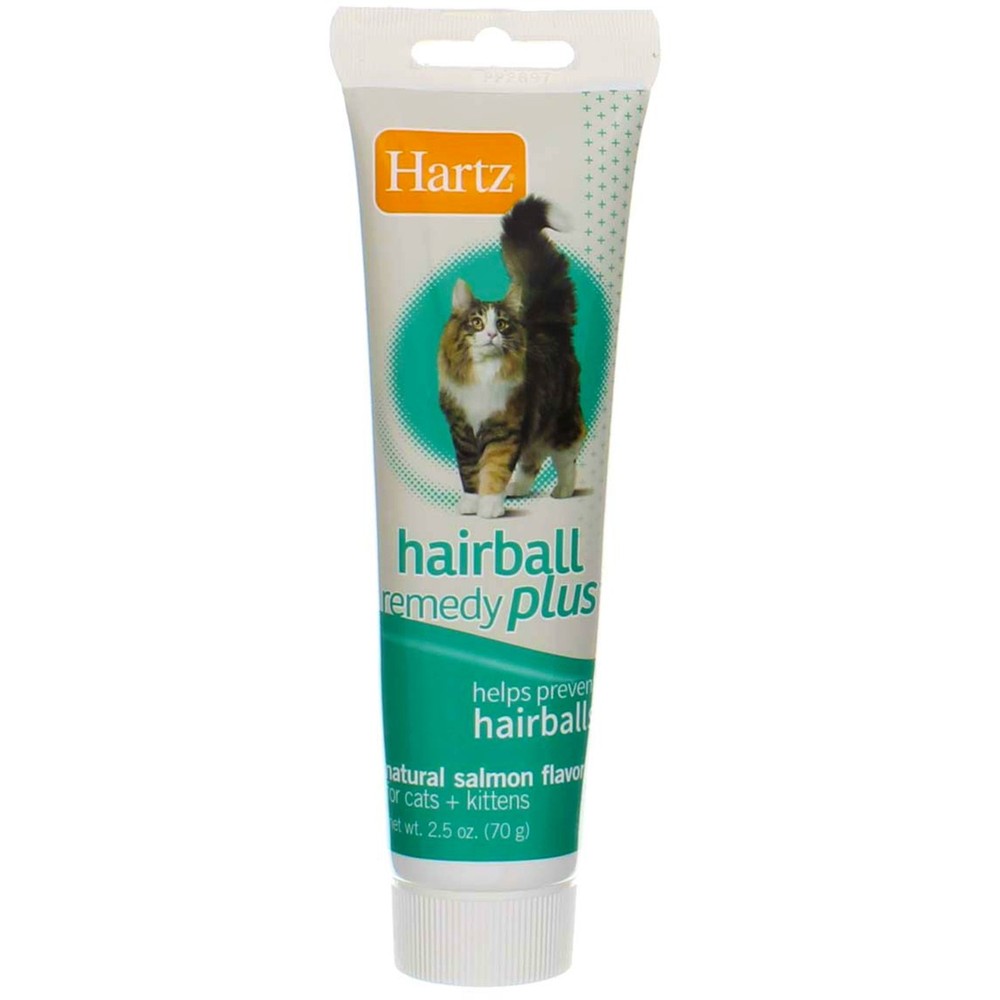 2 Pack Hartz Hairball Remedy Plus Paste, Salmon, 2.5 oz