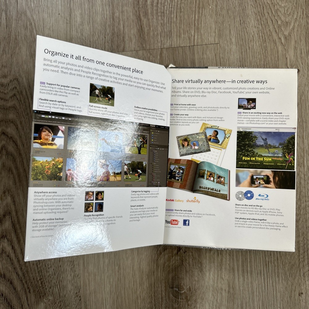 Adobe Photoshop Elements 9 and Adobe Premiere Elements 9 w/ Codes READ