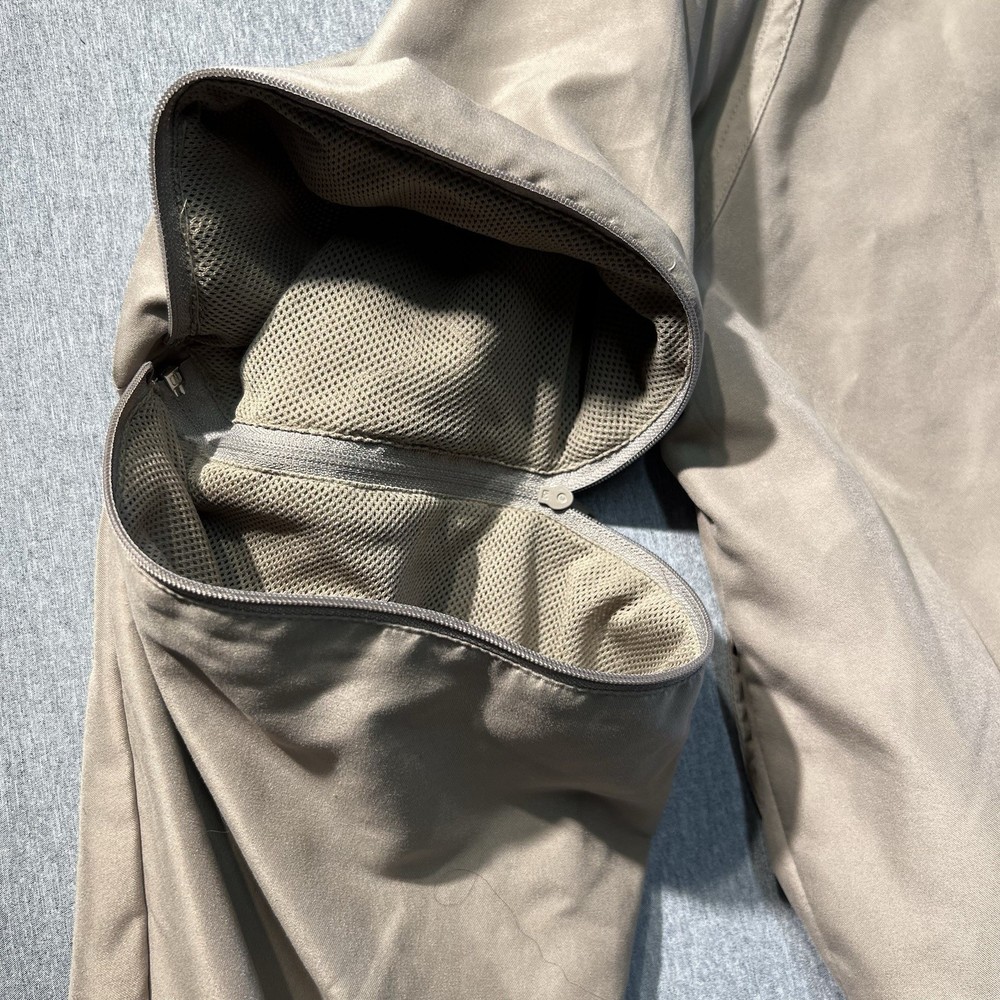 PGA Tour Water Wind Resistant Pullover Polyester Jacket beige Size medium