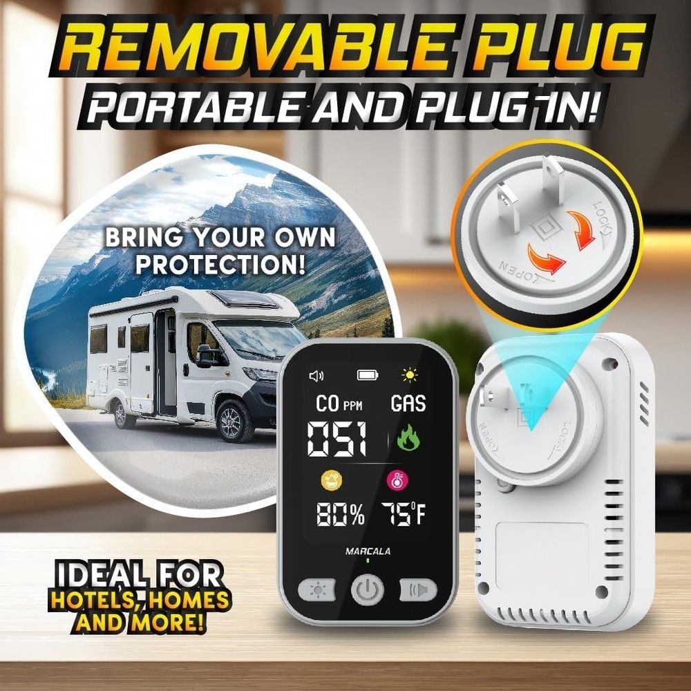 NEW Marcala CO & Gas Detector 1 Pack