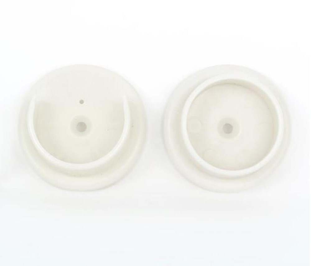White Plastic Closet Pole Socket, 1 Set