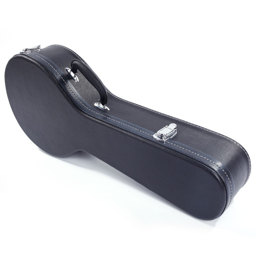 US 29" Black Hardshell A-Style Microgroove Pattern Leather Wood Mandolin Case