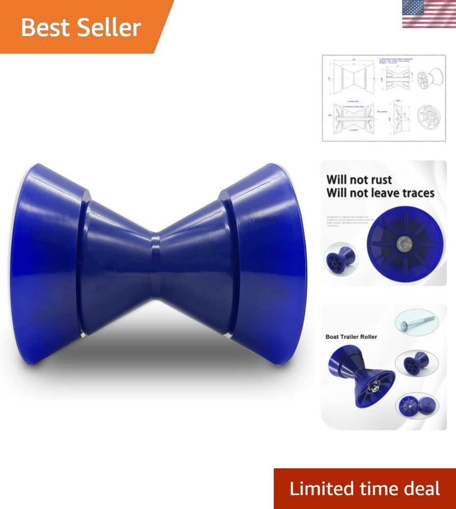 4" Boat Trailer Roller Assembly Bow Roller with Spoke fits 1/2" Shaft