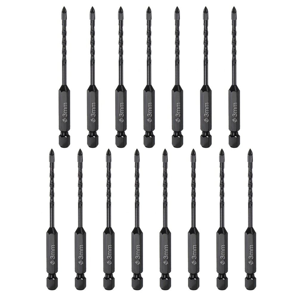15pcs Masonry Drill Bit 3mm Concrete Drill Bit Hex Shank