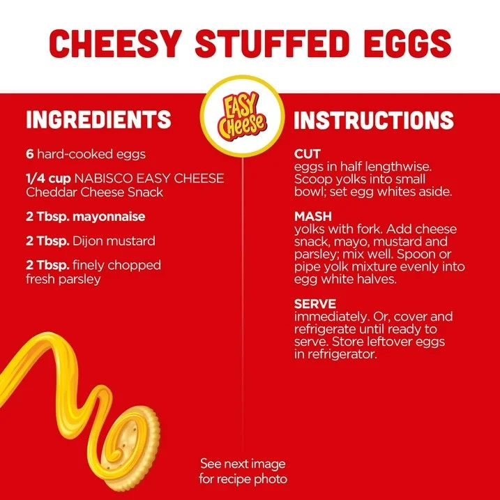 EASY CHEESE Cheddar Cheese Snack, 8 oz