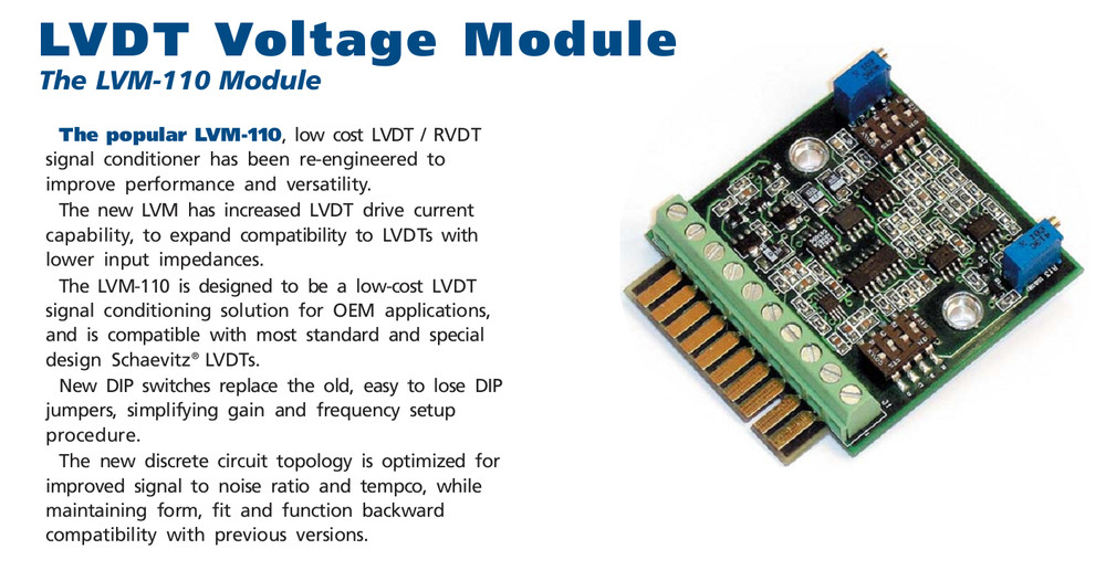 LVDT Signal Conditioning Module