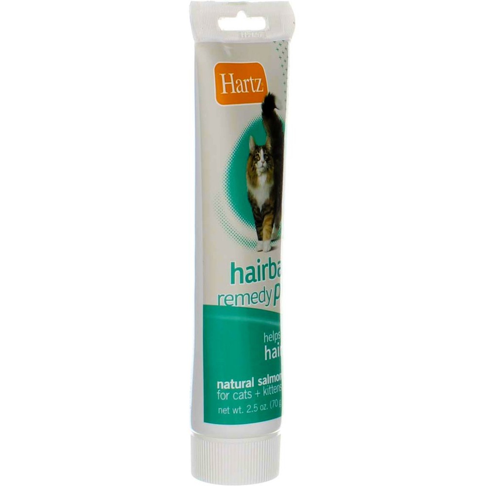 2 Pack Hartz Hairball Remedy Plus Paste, Salmon, 2.5 oz
