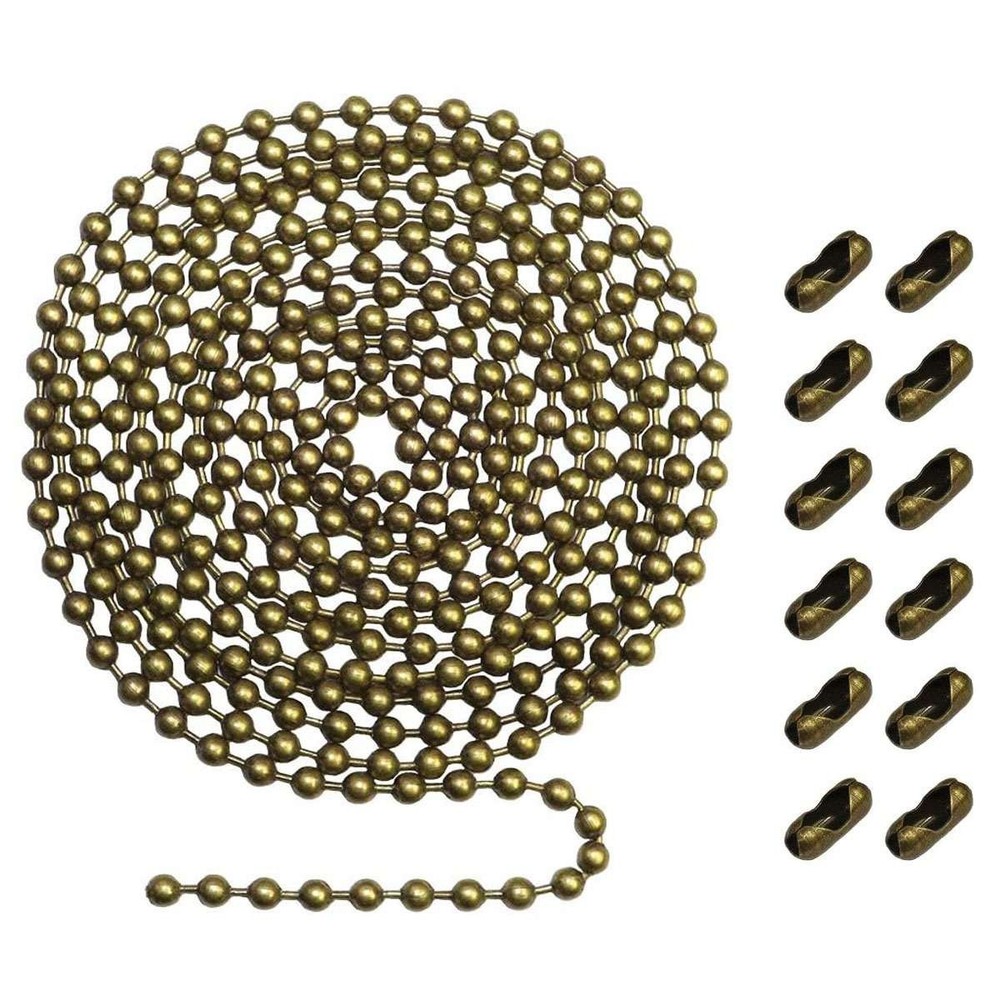 10ft Beaded Pull Chain Ceiling Fan Beaded Pull Chain Extension with Connector