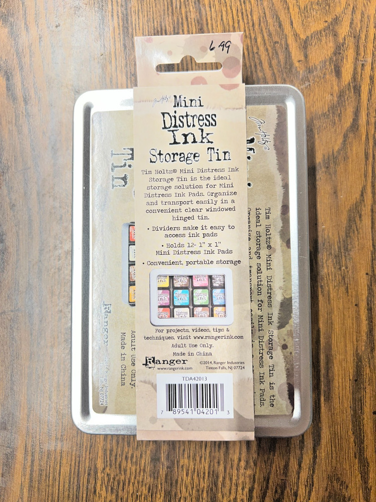 Tim Holtz Distress Mini Ink Storage Tin - Empty, TDA42013