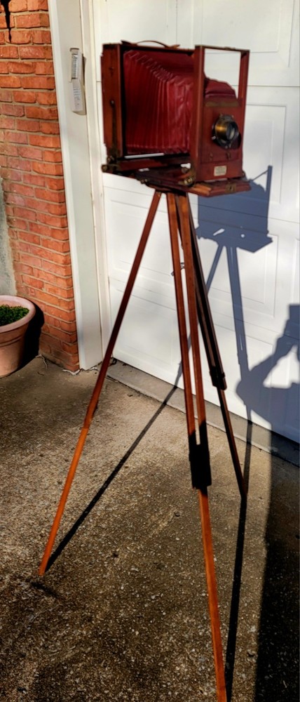 Empire State No. 2 Camera With Original Tripod Solid Cherry Construction