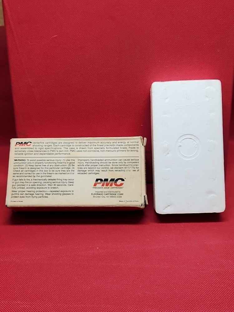 Vintage Original PMC .380 Auto / Automatic EMPTY Ammo Box With Styrofoam Insert!