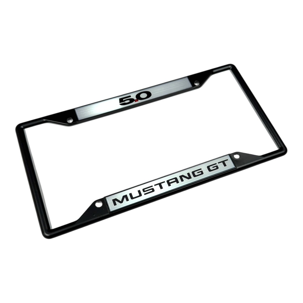 5.0 Ford Mustang GT Black License Plate Frame (Licensed)