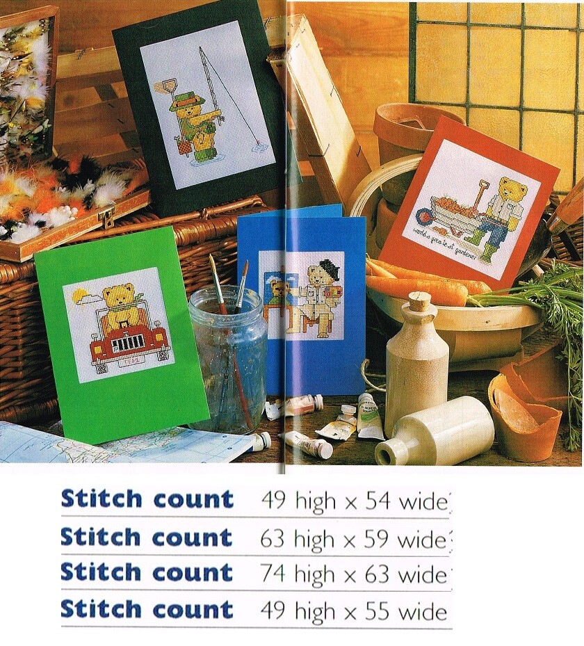 TEDDIES  CROSS STITCH PATTERN ONLY   EQ - RP