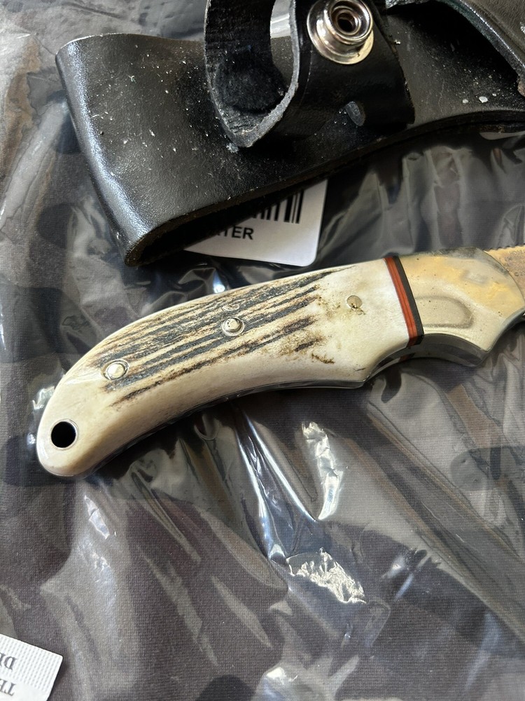 Harley Davidson Fixed Blade Knife HD0048 Solingen Blade Stag Handle 2004