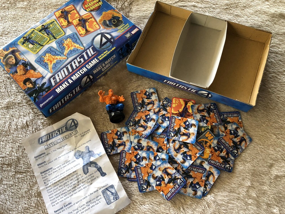 Marvel Fantastic 4 Make A Match Game Pressman Age 3-6