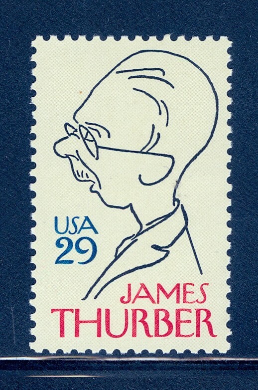 US 2862 James Thurber, Author & Playwright, Mint NH, includes new black mount