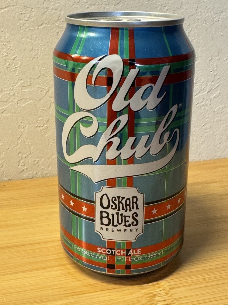 Old Chub Scotch Ale - Oskar Blues - Empty Beer Can Bottom Opened